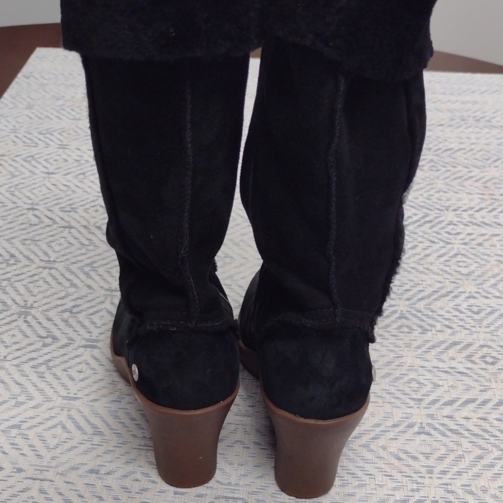 UGG Black Suede Winter Boots - Picture 7 of 13